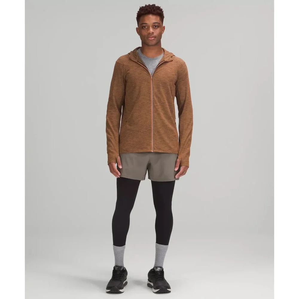 Lululemon Surge Warm Full Zip Hoodie Mens XXL Copper Brown Heathered Jacket 2XL